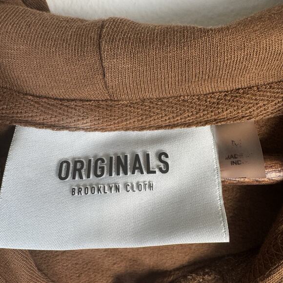 Brooklyn Cloth ORIGINALS HoodieBrown MED Oversized PulloverSweatshirt Streetwear - Picture 6 of 8